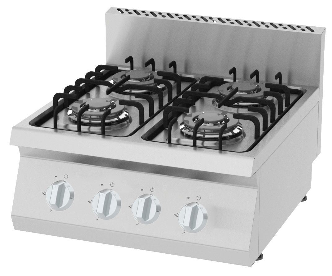 COOKER WITH GAS WITH FOUR BURNER